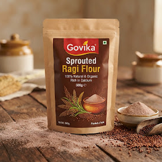 Govika Sprouted Ragi Flour Packaging